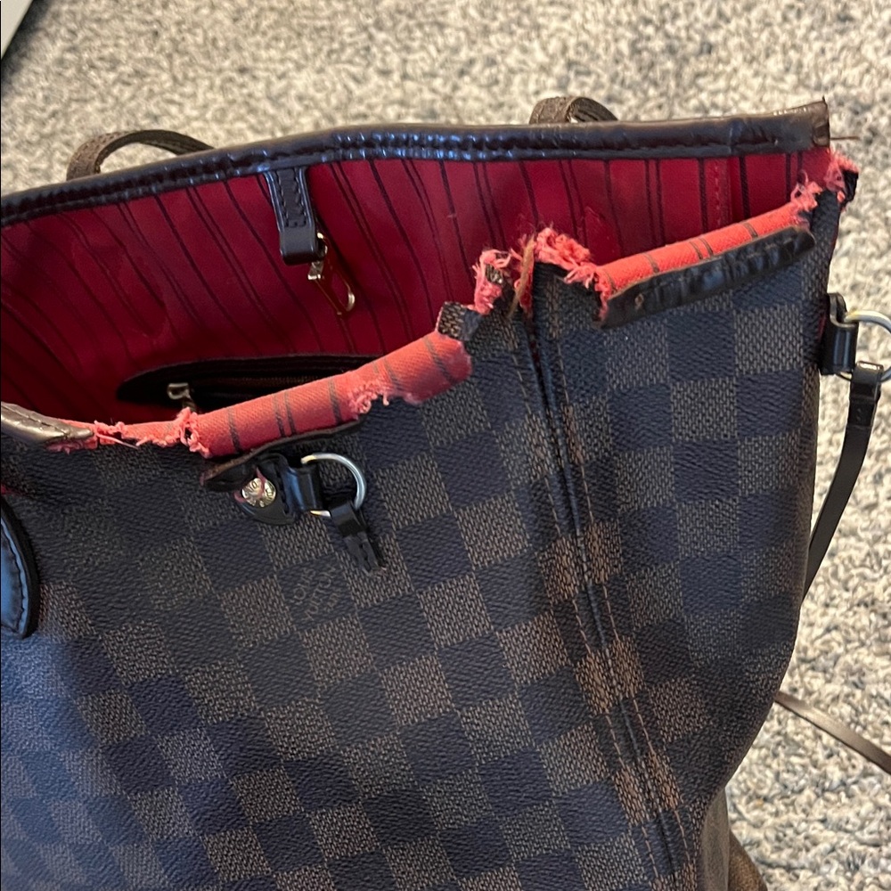 Louis Vuitton Brown Checkered Tote - Picture 3 of 3